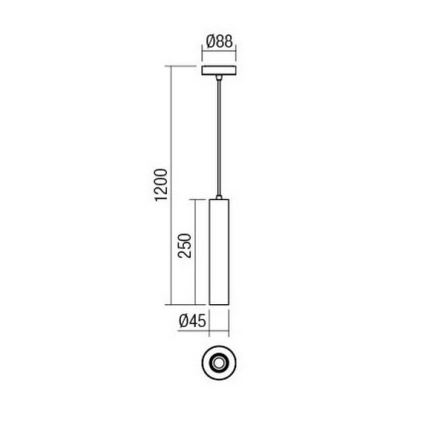 Redo 01-1659 - Hängeleuchte GOSSIP 1xE27/42W/230V