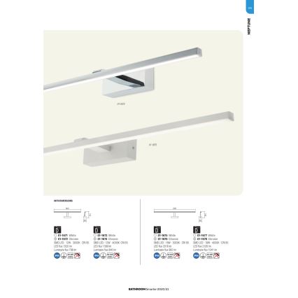 Redo 01-1672 - LED Spiegelbeleuchtung im Bad NEPTUNE LED/12W/230V IP44