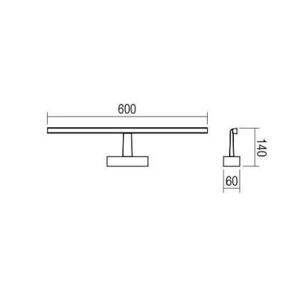 Redo 01-1672 - LED Spiegelbeleuchtung im Bad NEPTUNE LED/12W/230V IP44