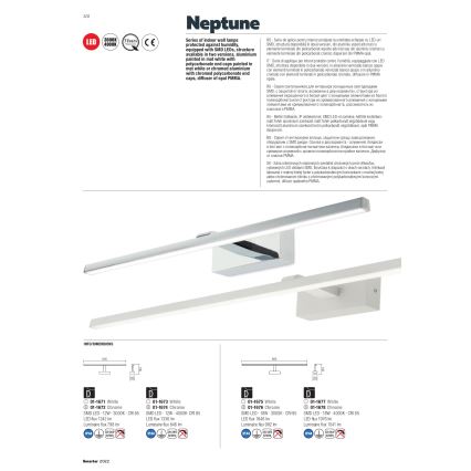 Redo 01-1673 - LED-Spiegelleuchte NEPTUNE LED/12W/230V 60 cm IP44 weiß