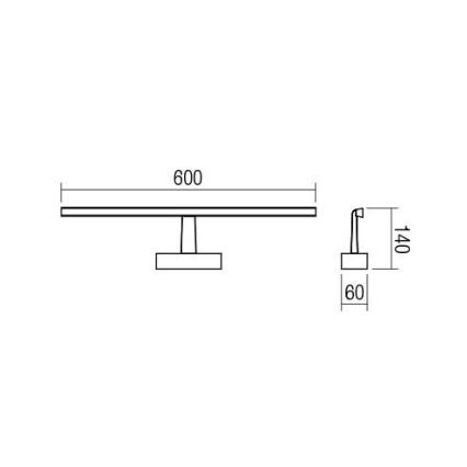 Redo 01-1673 - LED Spiegelbeleuchtung im Bad NEPTUNE LED/12W/230V IP44