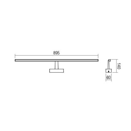 Redo 01-1676 - LED Spiegelbeleuchtung im Bad NEPTUNE LED/18W/230V IP44