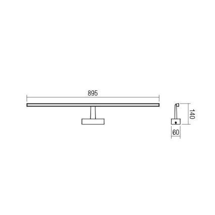 Redo 01-1677 - LED Spiegelbeleuchtung im Bad NEPTUNE 1xLED/18W/230V IP44