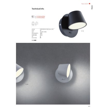 Redo 01-1738 - LED-Wandleuchte SHAKER LED/6W/230V