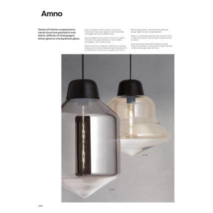 Redo 01-1771 - Hängeleuchte AMNO 1x/E27/42W/230V d 33 cm grau