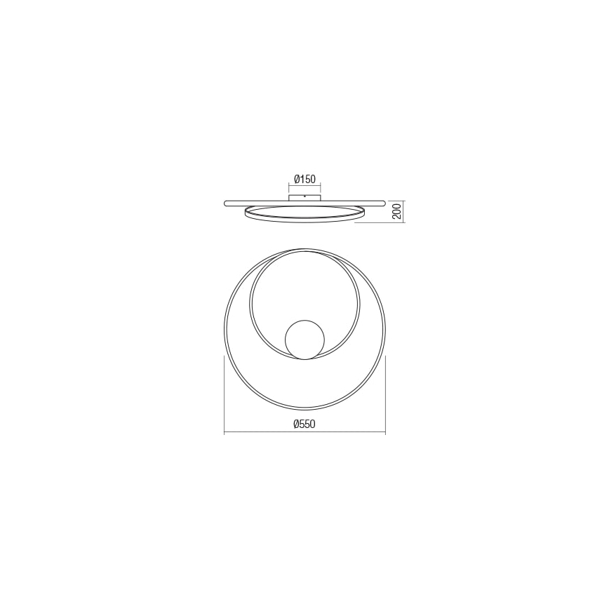 Redo 01-1791 - LED dimmbare Deckenbeleuchtung TORSION 1xLED/30W/230V