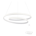 Redo 01-1795 - LED dimmbare Hängeleuchte an Seil TORSION LED/40W/230V Ø 74 cm weiß