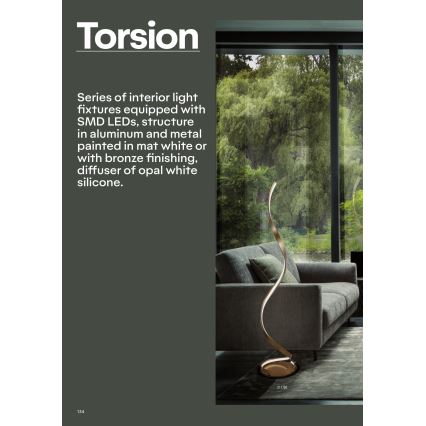 Redo 01-1816 - LED-Tischlampe TORSION LED/11W/230V bronzefarben