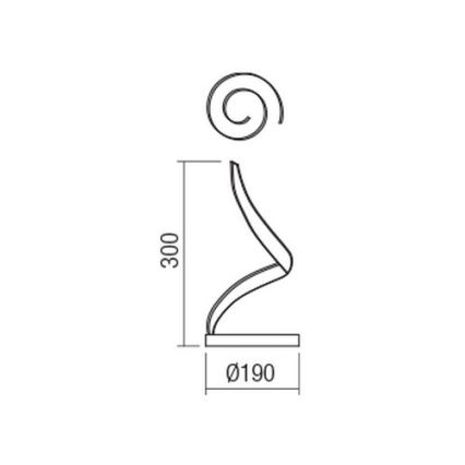 Redo 01-1816 - LED-Tischlampe TORSION LED/11W/230V bronzefarben