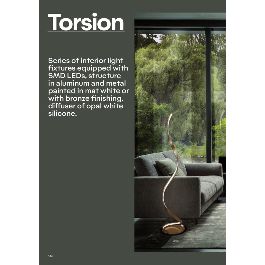 Redo 01-1816 - LED-Tischleuchte TORSION LED/11W/230V 3000K Bronze