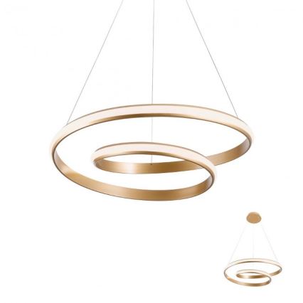 Redo 01-1889 - TORSION dimmbare LED-Pendelleuchte an Stahlseil LED/29W/230V 4000K Ø 55 cm bronzefarben