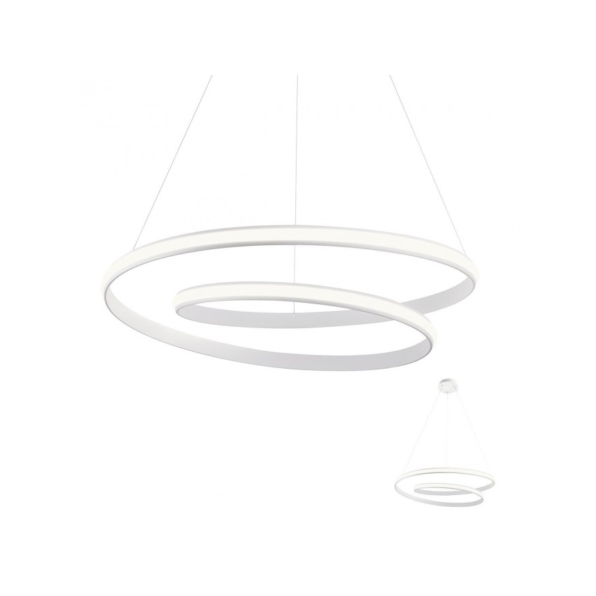 Redo 01-1890 - Dimmbare LED-Pendelleuchte an Kabel TORSION LED/35W/230V Ø 75 cm weiß