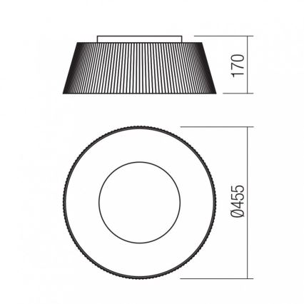 Redo 01-1934 - LED-Deckenleuchte SARIS LED/36W/230V braun