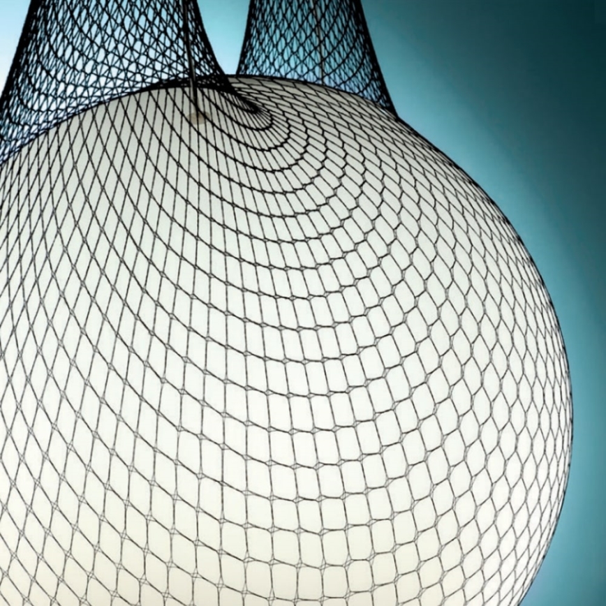 Redo 01-1974 - LED-Pendelleuchte ALLURIA an Kabel, 1xE27/10W/230V, Ø 40 cm