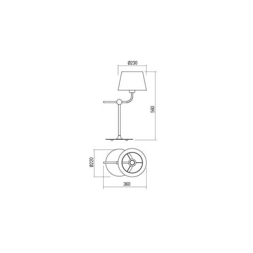 Redo 01-1981 - Tischlampe MORRIS 1xE27/42W/230V schwarz