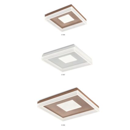 Redo 01-2000 - Dimmbare LED-Deckenleuchte MAYA LED/55W/230V 51x51 cm goldfarben