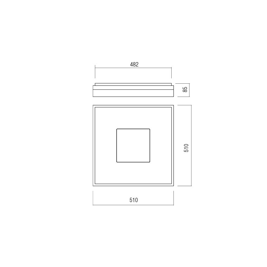Redo 01-2000 - Dimmbare LED-Deckenleuchte MAYA LED/55W/230V 51x51 cm goldfarben