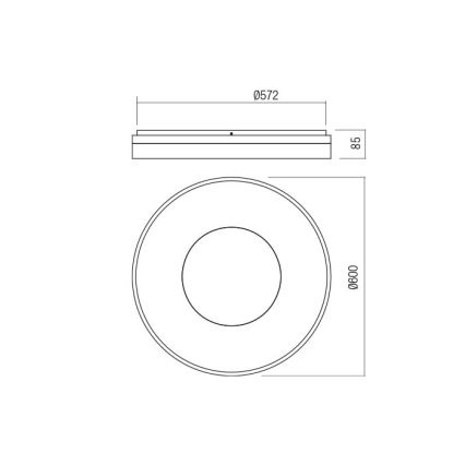 Redo 01-2004 - LED-dimmbare Deckenleuchte MAYA LED/75W/230V Ø 60 cm gold