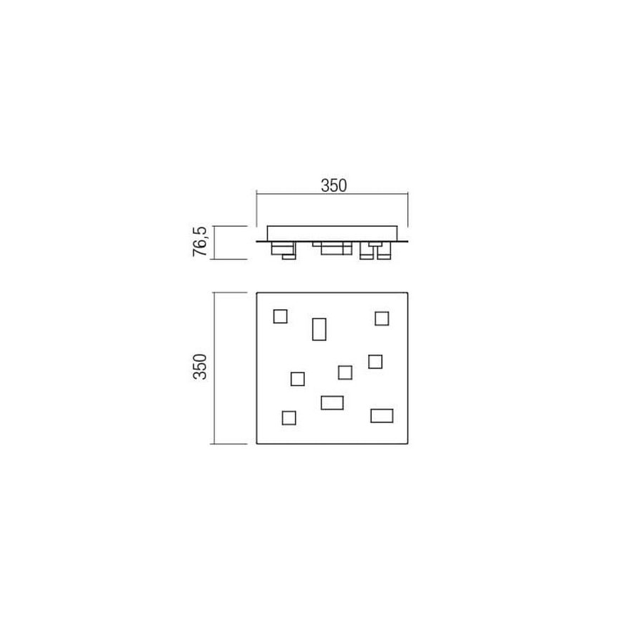 Redo 01-2014 - LED-Deckenleuchte PIXEL LED/27W/230V 3000K 35x35 cm weiß
