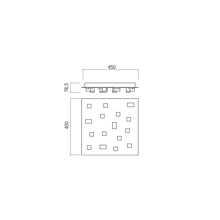 Redo 01-2016 - LED-Deckenleuchte PIXEL LED/48W/230V 3000K 45x45 cm weiß