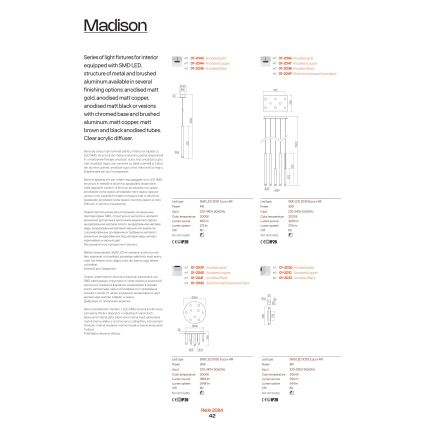 Redo 01-2034 - LED-Wandbeleuchtung MADISON 4xLED/4W/230V kupfern