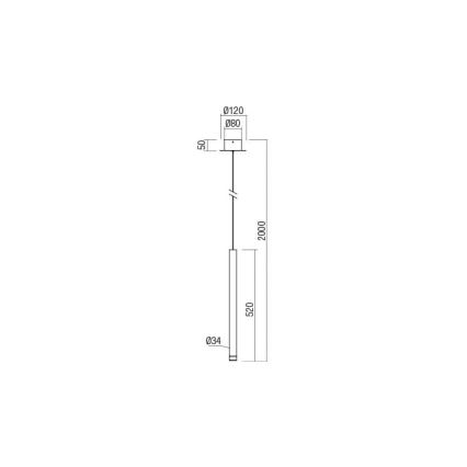 Redo 01-2045 - LED-Hängeleuchte an Schnur MADISON LED/4W/230V schwarz