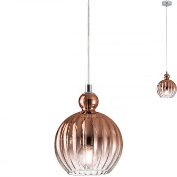 Redo 01-2064 - Hängeleuchte PLUMEN 1xE14/40W/230V d 15 cm kupfern