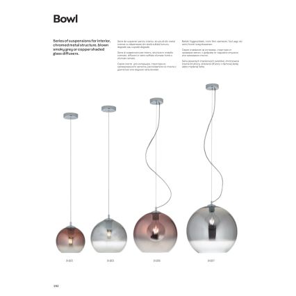 Redo 01-2076 - Hängeleuchte BOWL 1xE27/42W/230V d 30 cm kupfern