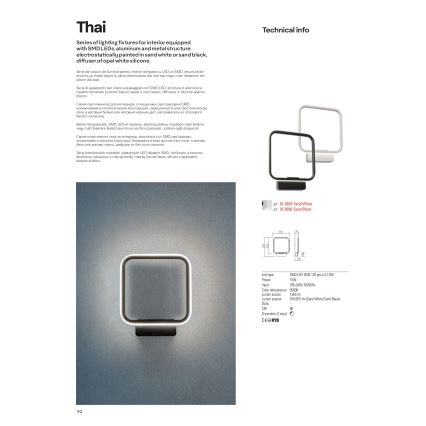 Redo 01-2097 - Dimmbare LED-Hängeleuchte an Schnur THAI LED/66W/230V 3000K weiß