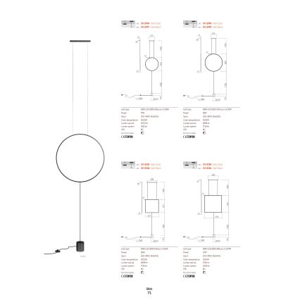 Redo 01-2134 - LED-Stehlampe SLICK LED/28W/230V schwarz