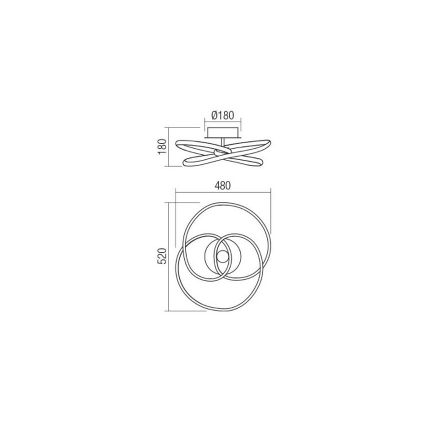 Redo 01-2189 - Dimmbare LED-Deckenleuchte SINTRA LED/40W/230V