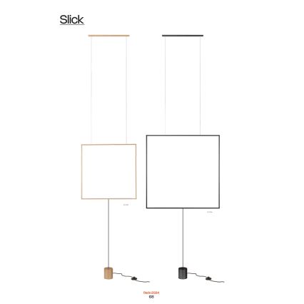 Redo 01-2197 - LED Stehlampe SLICK LED/19W/230V schwarz
