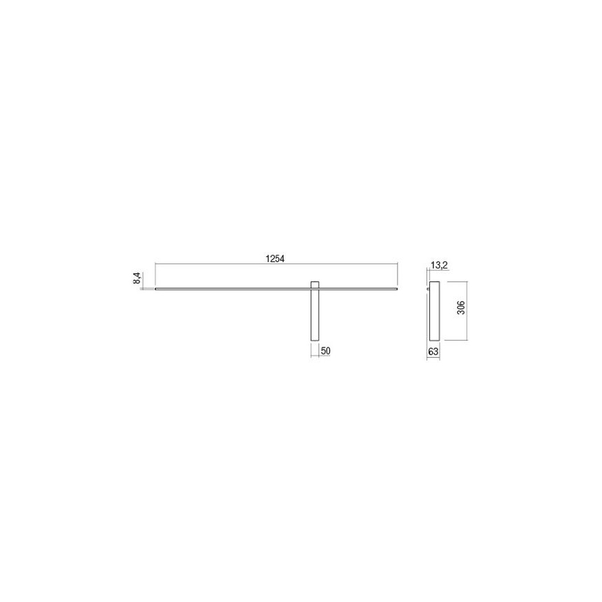 Redo 01-2200 - LED-Wandleuchte TANGENT LED/14W/230V 3000K 125,4 cm weiß