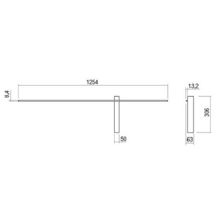 Redo 01-2200 - LED-Wandleuchte TANGENT LED/14W/230V weiß