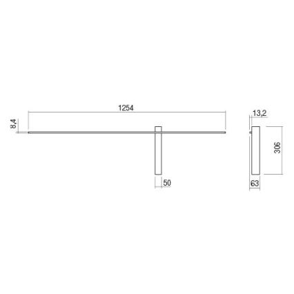 Redo 01-2201 - LED-Wandleuchte TANGENT LED/14W/230V schwarz