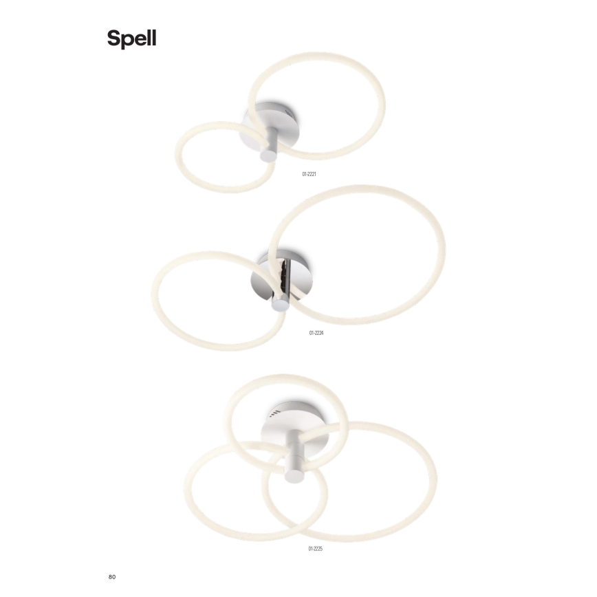 Redo 01-2222 - LED-dimmbare Deckenleuchte SPELL LED/32W/230V glänzender Chrom