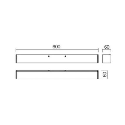 Redo 01-2327 - LED-Badezimmer-Spiegelbeleuchtung THELA LED/17W/230V 60 cm CRI 90 IP44
