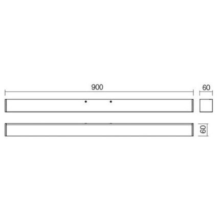 Redo 01-2328 - LED-Badspiegelleuchte THELA LED/25W/230V 90 cm CRI 90 IP44 Hochglanzchrom