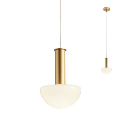 Redo 01-2474 - Pendelleuchte an Kabel LUMIEN 1xG9/10W/230V Ø 13 cm gold/weiß