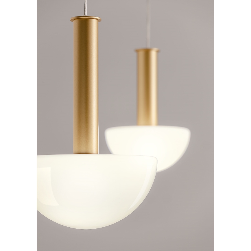 Redo 01-2476 - Pendelleuchte an Kabel LUMIEN 6xG9/10W/230V gold/weiß