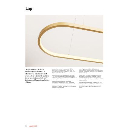Redo 01-2523 - Dimmbare LED-Hängeleuchte LAP LED/32W/230V CRI 90 weiß