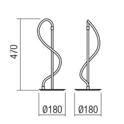 Redo 01-2529 - Dimmbare LED-Tischleuchte CORRAL LED/12W/230V golden