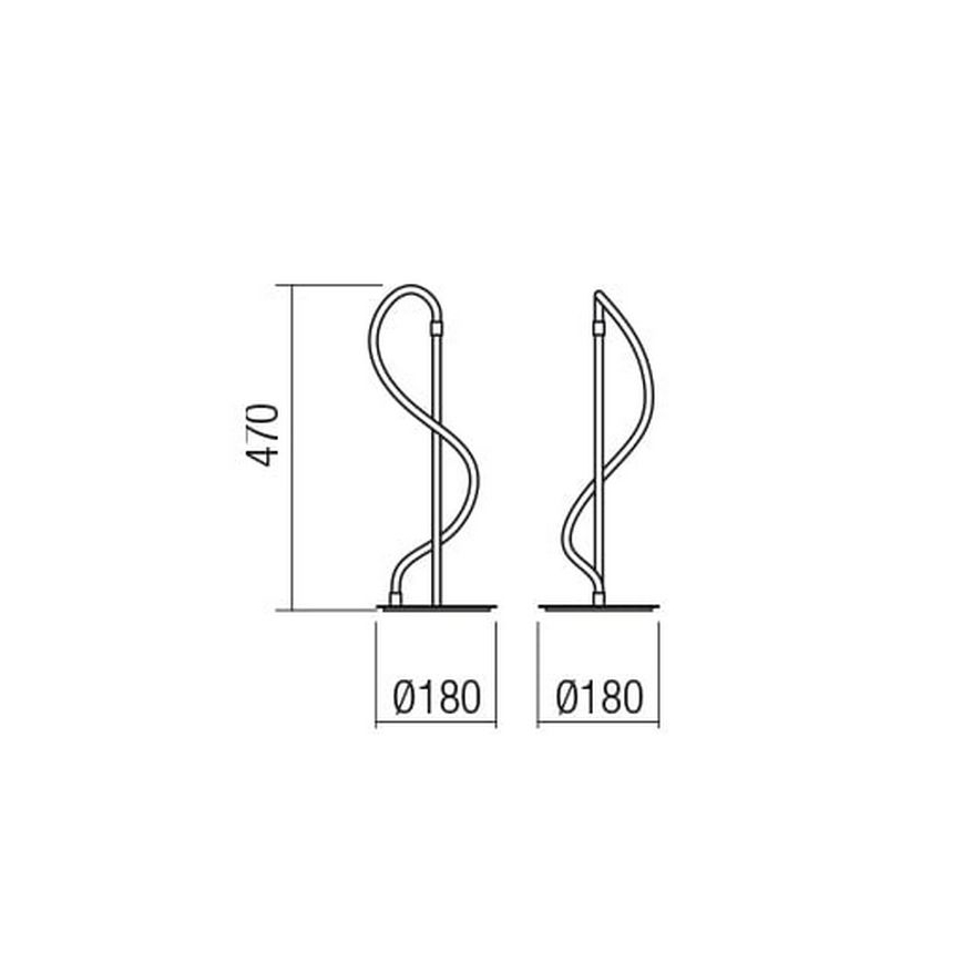 Redo 01-2529 - Dimmbare LED-Tischleuchte CORRAL LED/12W/230V golden