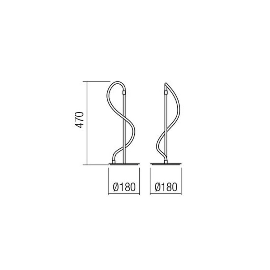 Redo 01-2530 - Dimmbare LED-Tischleuchte CORRAL LED/12W/230V schwarz