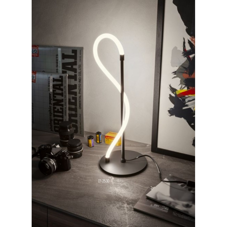 Redo 01-2530 - LED dimmbare Tischlampe CORRAL LED/12W/230V schwarz