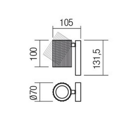 Redo 01-2549 - Wandspot DELPHI 1xGU10/7W/230V schwarz