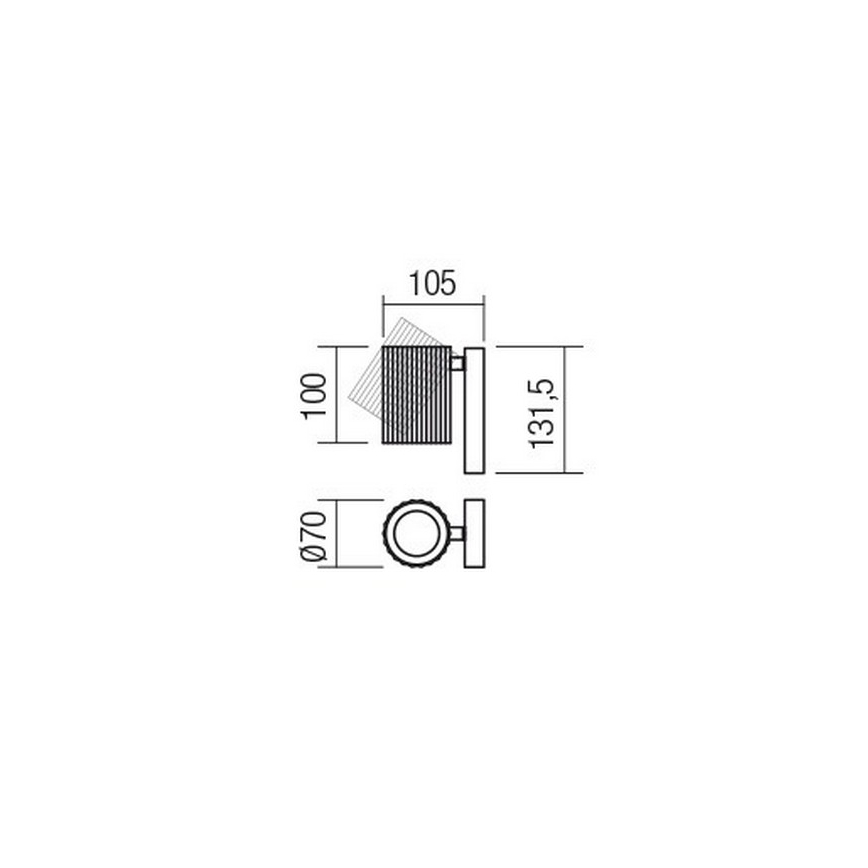 Redo 01-2582 - Wandspot DELPHI 1xGU10/7W/230V, goldfarben