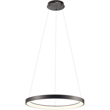 Redo 01-2674- Dimmbare LED-Hängeleuchte an Schnur ICONIC LED/50W/230V d 58 cm schwarz