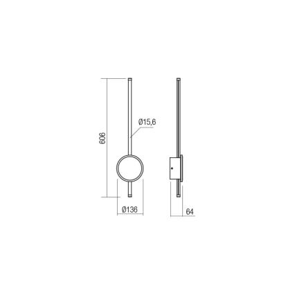 Redo 01-2700 - LED-Wandleuchte DIAZ LED/18W/230V CRI 90 golden