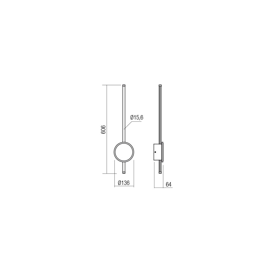 Redo 01-2700 - LED-Wandleuchte DIAZ LED/18W/230V CRI 90 golden